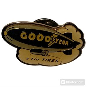Good Year Tire & Rubber Corp #1 in Tires Vintage 1980's Pin Blimp Advertisement